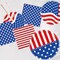 Patriotic Party Supplies, American Flag Patriotic Party Sets, 4th of July Paper Plates and Napkins Tablecloth, Memorial, Veterans Day, Red White Blue Party Decorations, Serve 25